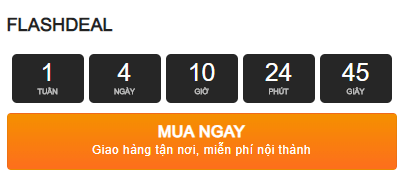 Ví dụ hiển thị của Countdown Timer